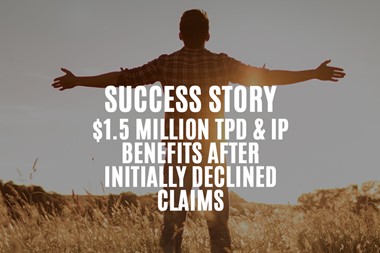 Successful TPD and IP claim due to chronic fatigue delivers $1.5m in benefits
