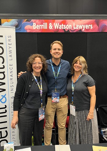 Tom with representatives from Social Security Rights Victoria (SSRV) at the Financial Counselling Australia conference - Adelaide - May 2025