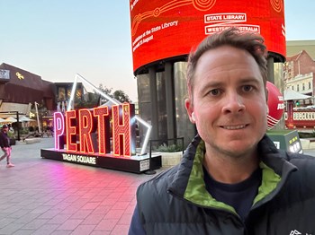 Tom Cobban delivers training to financial counsellors in the west to help them prepare for natural disasters - Perth, WA - September 2025