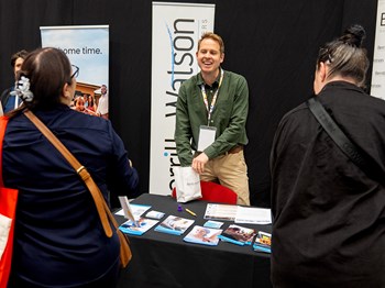 Tom manning the stand at the Financial Counselling Conference SA - Adelaide, SA - November 2025