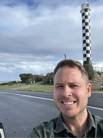 Tom at the lighthouse in Bunbury after visiting the folk at Anglicare - Bunbury WA - June 2026