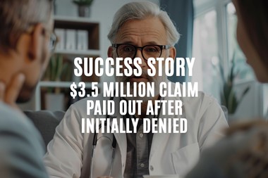 $3.5 million secured for client after disability insurance claim initially denied