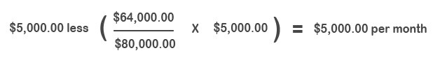 Example calculation for income protection for partial incapacity